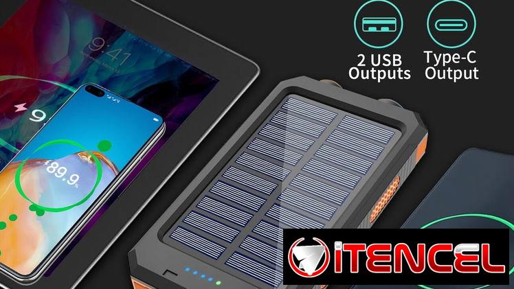 🌟🌟Cargador solar, cargador portátil de 38800 mAh