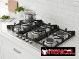Excelente Cocina de Gas Empotrada Italiana de Acero Inoxidable, marca Drija Milan 90. NUEVA en su caja