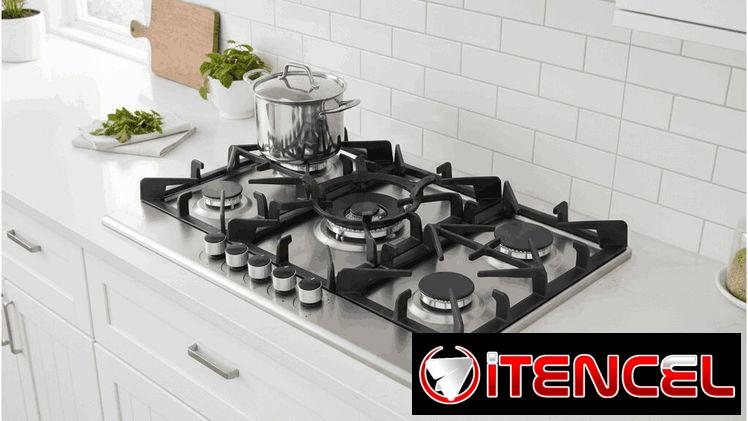 Excelente Cocina de Gas Empotrada Italiana de Acero Inoxidable, marca Drija Milan 90. NUEVA en su caja