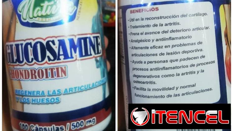Glucosamina+Chondroitin pomos de 100 cápsulas (Regenera articulaciones y huesos)importado