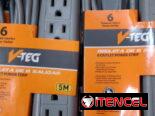 Regleta de 6 tomas y su botón de encendido y apagado, su mejor opción para proteger sus equipos
