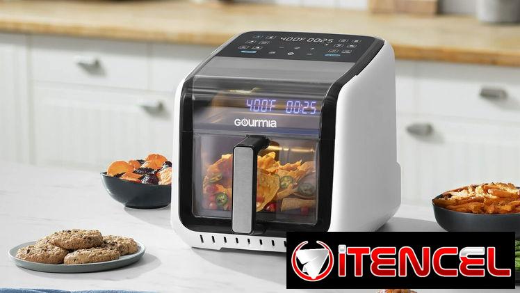 🍟 Freidora De Aire Digital Gourmia 7QT 🔥 Vista Panorámica, Pantalla 3D Y 12 Programas Automáticos Envío* + Garantía**