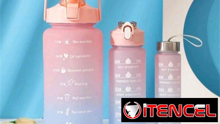 POMOS PARA GYM / POMO MOTIVACIONAL / HASTA 2 LITROS DE AGUA / SET DE POMOS MOTIVACIONALES PARA GYM