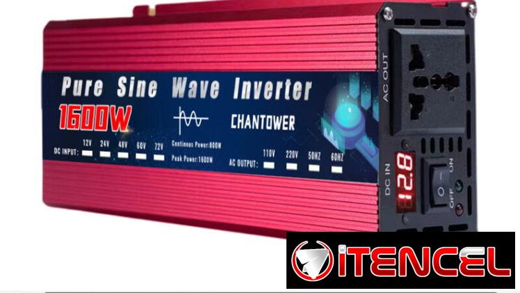 CHANTOWER 24V a 110V Pure Sine Wave Inverter 800W max continuos(1600WPico)
