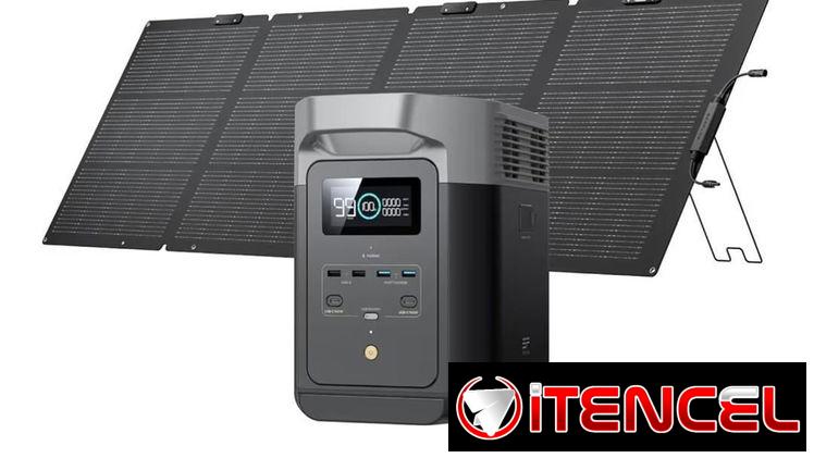 COMBO ECOFLOW DELTA MAX + PANEL SOLAR 600W + CABLE DE 1 METRO Y MEDIO
