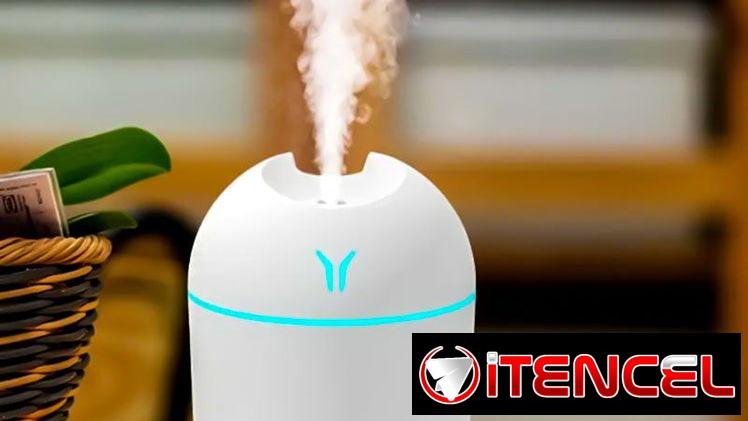 Humidificador difusor de aroma, niebla fría, luz led ambiental