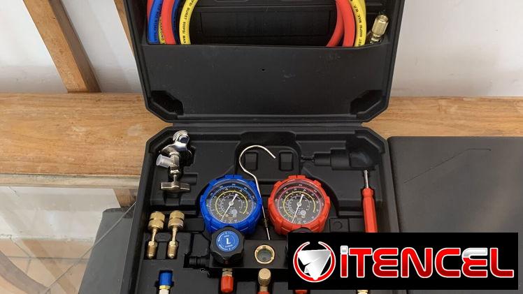 Kit de manómetros para refrigeración y aire acondicionado