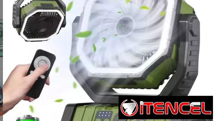 Ventilador Recargable-powerbank + lámpara-20000mAh-Nuevo
