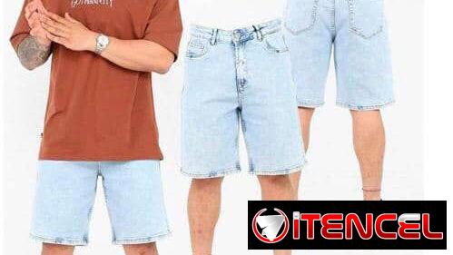 Bermuda de mezclilla baggy fit