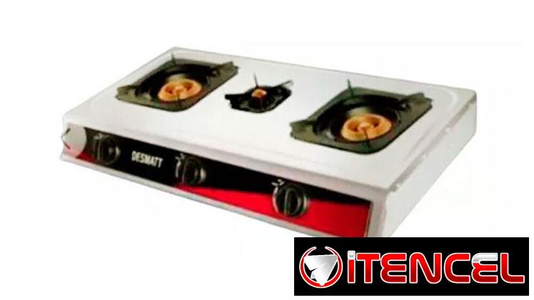 Cocina de gas de 3 hornillas Desmatt KGS-3B0I