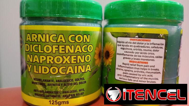 Árnica con Naproxeno, Diclofenaco y Lidocaína 🎊