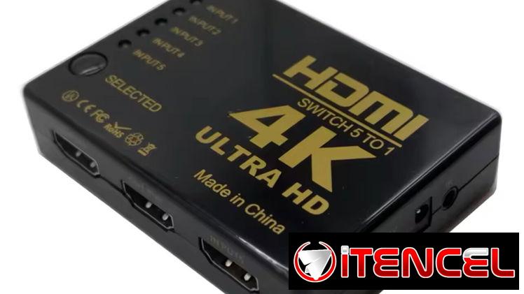 Distribuidor HDMI 5 en 1 Conecte 5 equipos a su televisor por un solo HDMI Con su control remoto!!