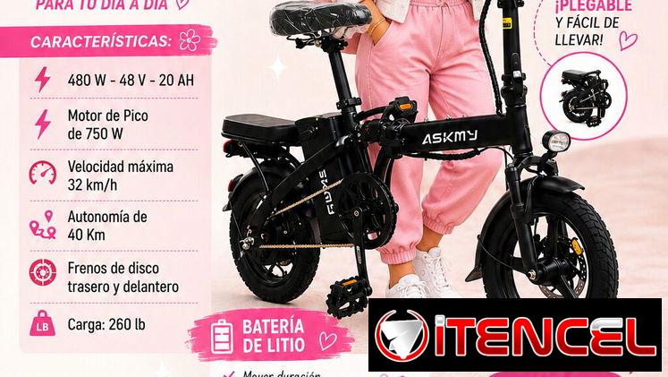 🚲⚡️ BICICLETA ELÉCTRICA PLEGABLE ASKMY E14 ⚡️🚲