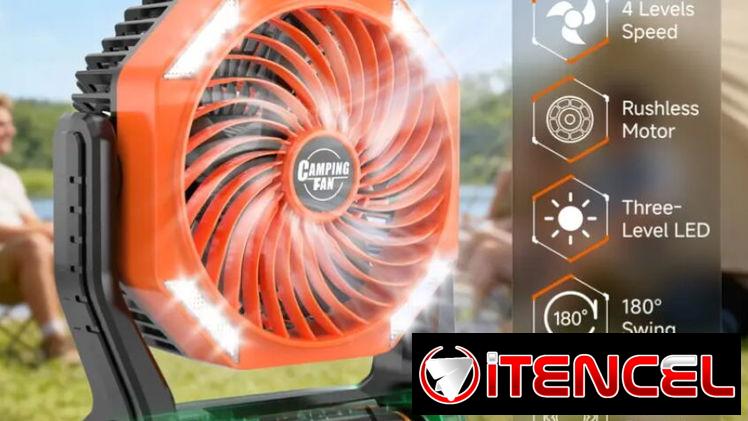 Ventilador portátil con batería recargable de 20000 mAh