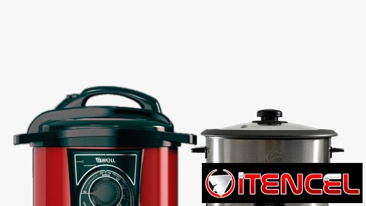 75 usd Olla Reyna 5L roja ( 90 minutos ) y olla arrocera 2.2L All Novu