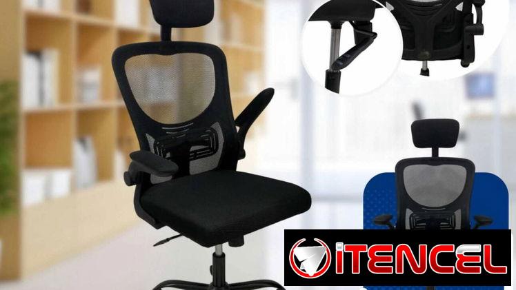 Silla de oficina ergonómica de malla transpirable,nueva