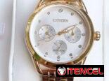 CITIZEN ECODRIVE SPORT CASUAL (FD2052-58A) DE MUJER  , 38MM EN ACERO INOXIDABLE COLOR DORADO , NUEVO A ESTRENAR 58049738