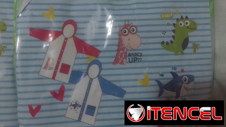 Capas de agua de color entero verde, para niñas y niños tallas L y XL