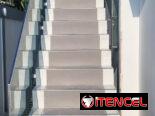 Escalera con baranda de cristal ~ Cristal al aire