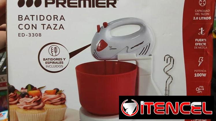 Batidora mezcladora de mano con taza Marca Premier de 2 litros