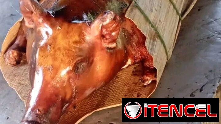 Cerdo asado y comida criolla para 70 comensales