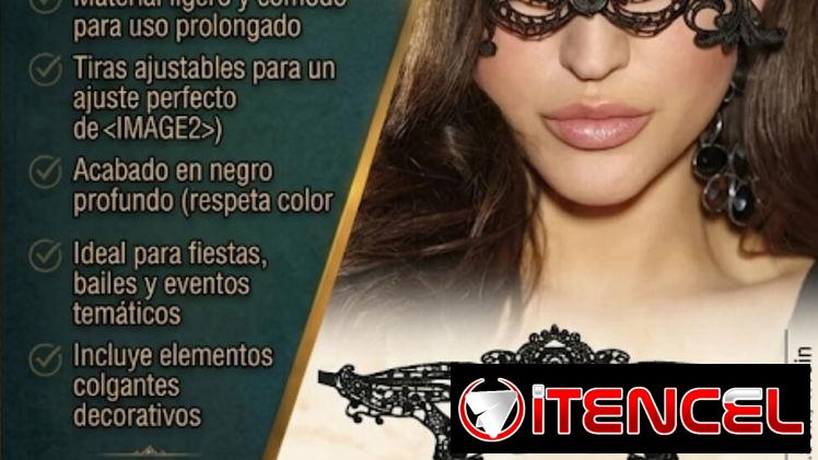 Máscara De Encaje Negro