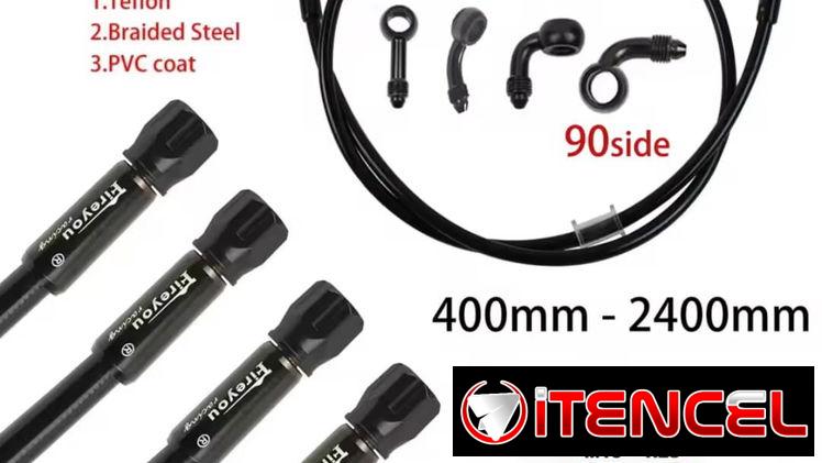 Mangueras de freno negras y rojas , delanteras 100cm 15usd  -Traseras 220cm y 240cm 20 usd