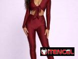 Conjunto vino mujer leggings y bustier