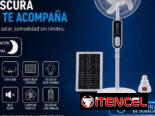 Ventilador Solar STAVEL Recargable — 70 USD ✔ Incluye panel solar ☀️ ✔ Mando a distancia ✔ Bombillo LED incluido 💡 ✔ Ha