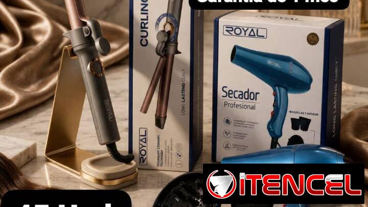 Rizador para Cabello Royal + Secador de Cabello Royal 2000W, Garantía de 1 mes, Entrega por un mínimo costo adicional