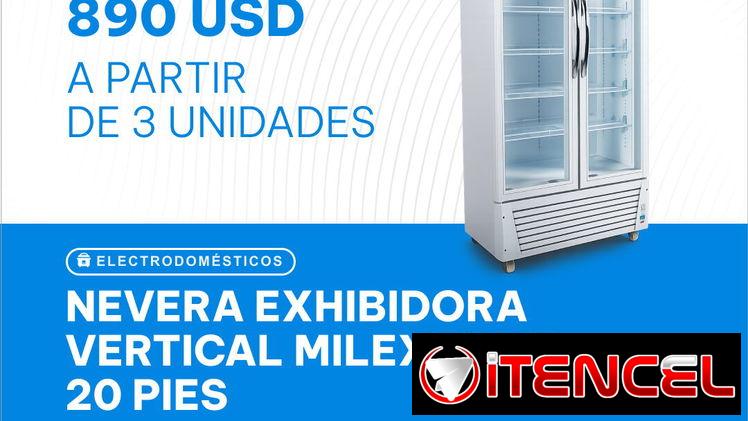 NEVERA EXHIBIDORA VERTICAL MILEXUS 20 PIES