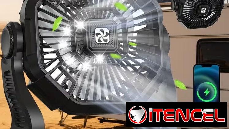 VENTILADOR RECARGABLE | VENTILADOR PORTATIL | LAMPARA | BATERIA | 3 EN 1 | POWER BANK | POWER STATION | POWERBANK