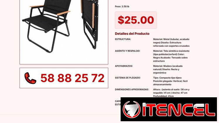 SILLA PLEGABLE PORTÁTIL TIPO CAMPING VPT#-0288