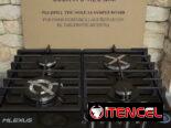 Cocina de Gas Milexus 4 Quemadores Empotrada con magneto, color negro superficie de cristal templado $250 USD transporte