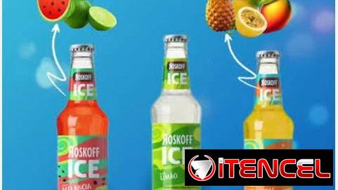 Roskoff( vodca con sabor a limón, tropical y sandía con melón). Mínimo 150 cajas (24 botellas)