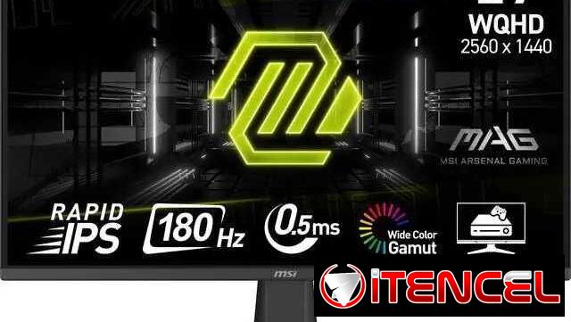 🎮 Monitor MSI MAG 27″ 1440p 180Hz IPS 10bit 0.5ms 🎮 109ppi🔹HDR🔹AdaptativeSync🔹Frameless🔹FRC🔹300nit🔹2K🔹QHD 📦0km