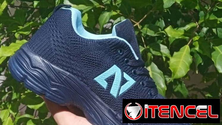 Tenis económicos detalle blanco, azul, rosa y verde