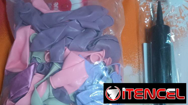 Arco de globos rosados y morados con mariposas incluye inflador pequeño 5250