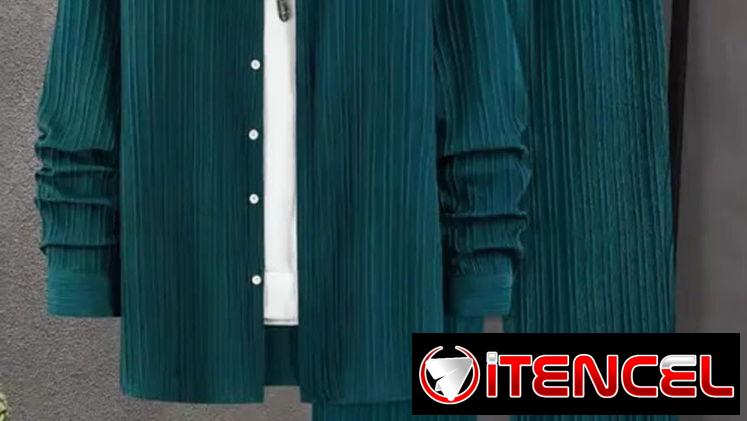 Conjunto camisa mangas largas y pantalón (verde) talla XL