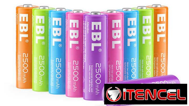 ✅✅ BATERIAS RECARGABLES EBL – AA  DOBLE A ✅ LA MEJOR MARCA ✅ PACK DE 10 UNIDADES ✅ NI-MH ✅ 2500mAh ✅ NUEVAS ✅ SELLADAS ✅