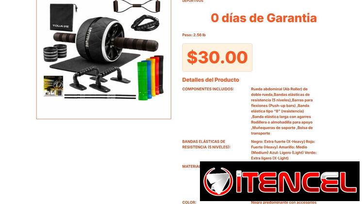 Kit de entrenamiento abdominal con capacidad de servicio total hoy pro VPT#-0161