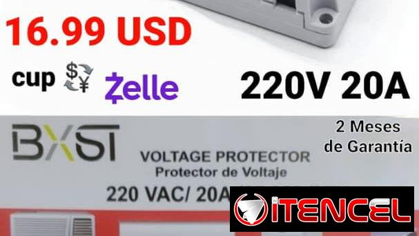 Protector de Voltaje en Línea 220V 20A | 35,000 BTU |Garantía de 2 meses |Transporte incluido .
