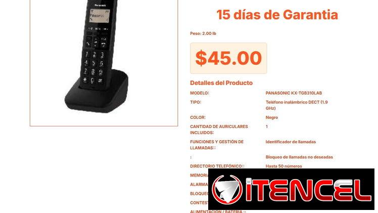 Teléfono Inalámbrico Panasonic KX-TGB310LAB con Bloqueo de Llamadas VPT#-0304