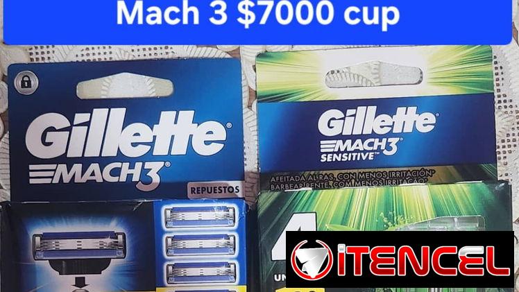 Cuatro repuestos Gillette Mach 3