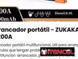 Arrancador portátil – ZUKAKA -1200A. Multifunción: arrancador, powerbank y linterna. Nuevo