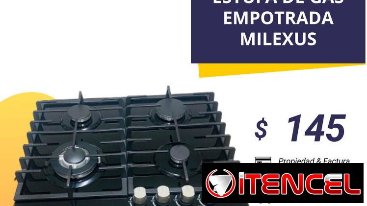 Cocina ( estufa) de gas  empotrable de 4 hornillas Milexus