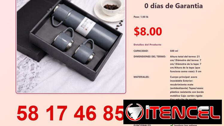 TERMO TÉRMICO CON 3 VASOS GRIS