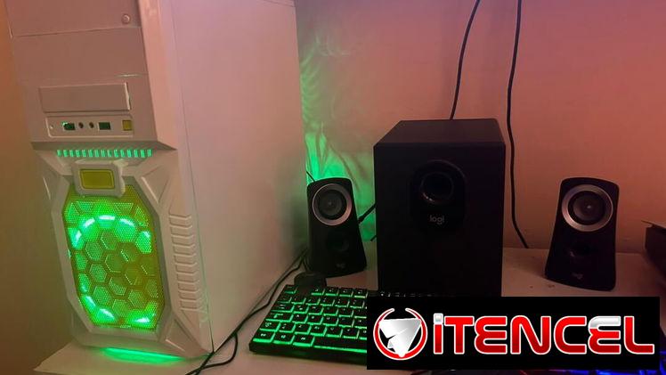 Torre i3 9ª Gen + Board ASUS, 4GB RAM DDR4 disipada, 2TB Disco Duro, Teclado+Mouse+Equipo de música