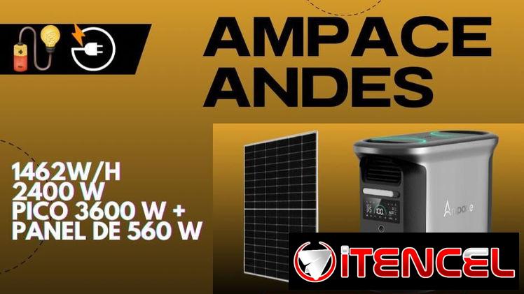 AMPACE ANDES 1500 + PANEL DE 560W (tenemoss disponible todo tipo de estaciones eléctricas)