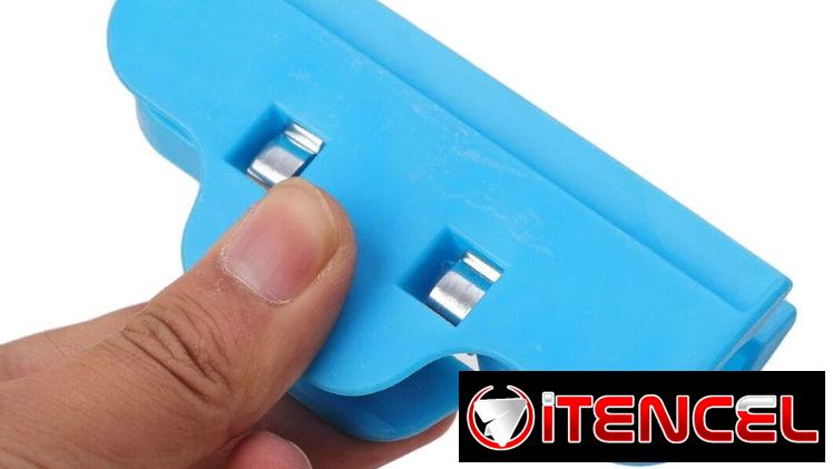 Pinzas plásticas azules ajustables para la reparación de pantallas